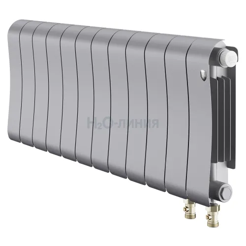 Радиатор отопления биметаллический Royal Thermo Infinity 300 Silver Satin VR80 - 12 секц., RTISSVR8030012
