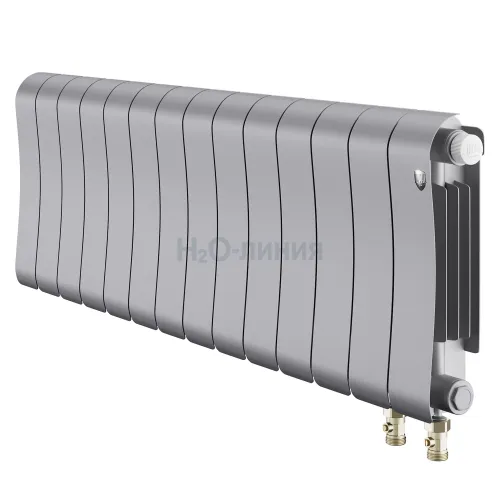 Радиатор отопления биметаллический Royal Thermo Infinity 300 Silver Satin VR80 - 14 секц., RTISSVR8030014