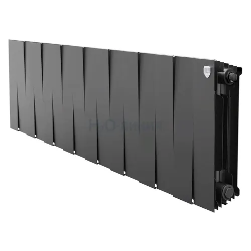 Радиатор отопления биметаллический Royal Thermo PianoForte 300 Чёрный - 16 секц., RTPB3030016