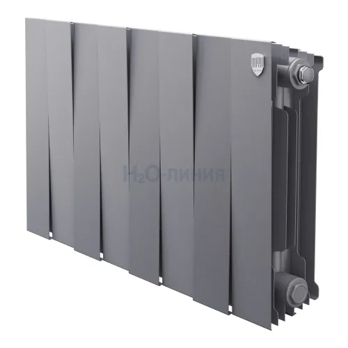 Радиатор отопления биметаллический Royal Thermo PianoForte 300 Серебристый - 8 секц., RTPS3030008