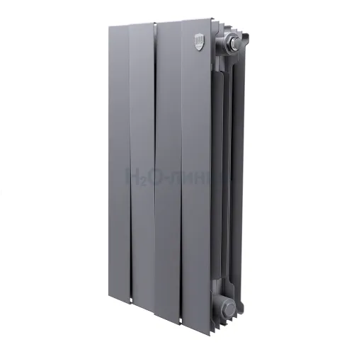 Радиатор отопления биметаллический Royal Thermo PianoForte 500 Серебристый - 4 секц., RTPS3050004