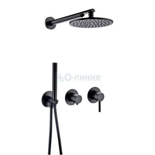 Душевой комплект Grocenberg GB5090BL Черный матовый