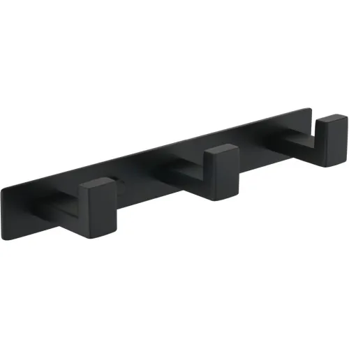 Полотенцедержатель на планке 3-й Grocenberg AC0013 (Черный матовый)