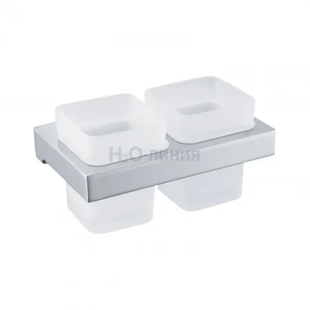 Настенный стакан двойной Grocenberg AC0022 (Хром)