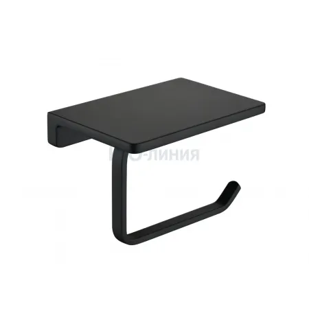 Настенный бумагодержатель плоский Grocenberg AC0027 (Черный матовый)