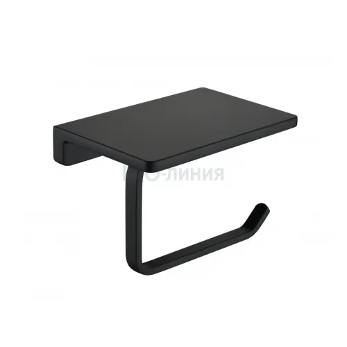 Настенный бумагодержатель плоский Grocenberg AC0027 (Черный матовый)