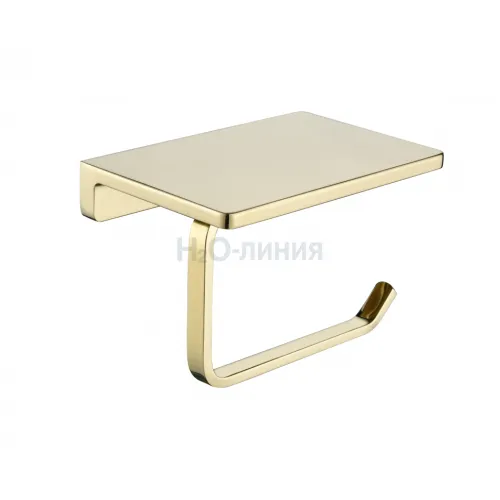 Настенный бумагодержатель плоский Grocenberg AC0027 (Золото глянец)