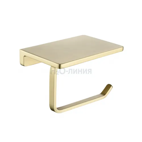 Настенный бумагодержатель плоский Grocenberg AC0027 (Матовое золото)