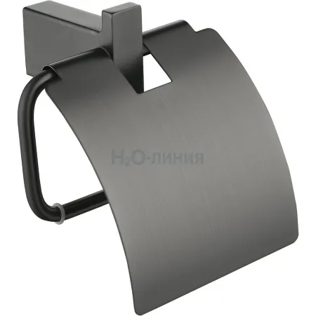 Настенный бумагодержатель с крышкой Grocenberg AC0029 (Графит)