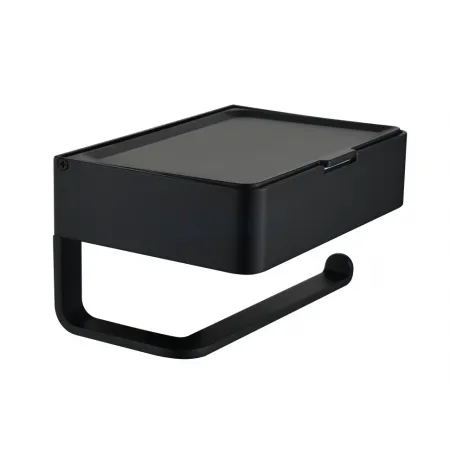 Настенный бумагодержатель плоский Grocenberg AC0050 (Черный матовый)