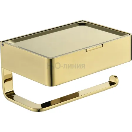 Настенный бумагодержатель плоский Grocenberg AC0050 (Золото глянец)