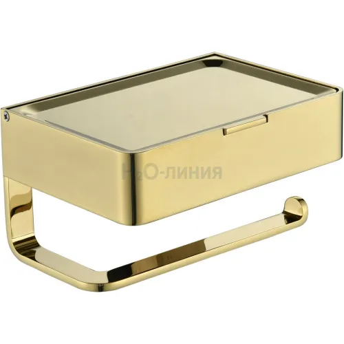 Настенный бумагодержатель плоский Grocenberg AC0050 (Золото глянец)