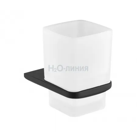 Настенный стакан одинарный Grocenberg AC0053 (Черный матовый)