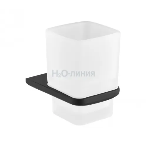 Настенный стакан одинарный Grocenberg AC0053 (Черный матовый)