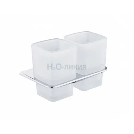 Настенный стакан двойной Grocenberg AC0056 (Хром)