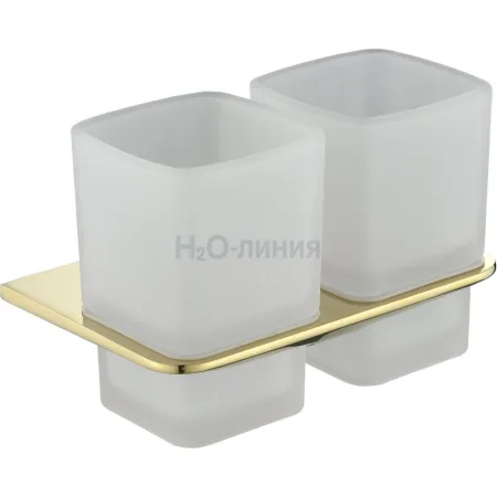 Настенный стакан двойной Grocenberg AC0056 (Золото глянец)
