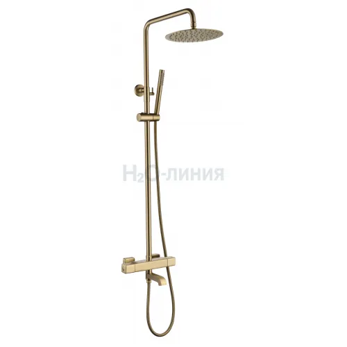 Душевая система с термостатом Grocenberg  GB7005MG Матовое золото