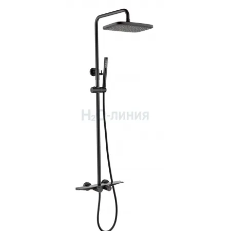 Душевая система с термостатом Grocenberg GB7038BL Чёрный матовый Душевая система с термостатом Grocenberg GB7038BL Чёрный матовый