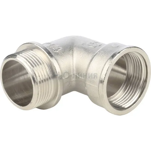 Угольник STOUT с упором НВ никелированный 1 1/4