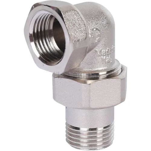 Разъемное угловое соединение STOUT американка ВН, никелированное 1/2