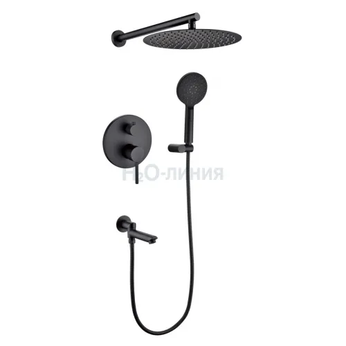 Душевая система Grocenberg GB5001 Черный матовый
