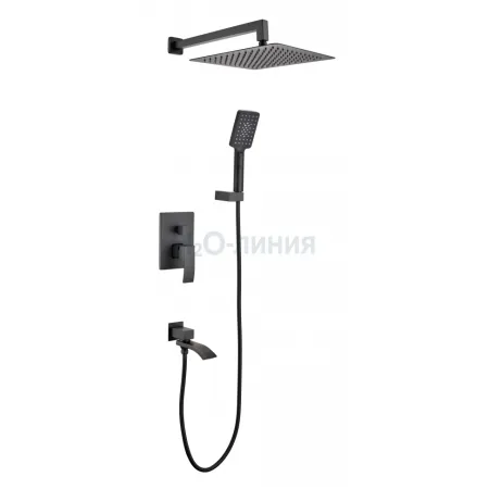 Душевая система Grocenberg GB5007 Черный матовый
