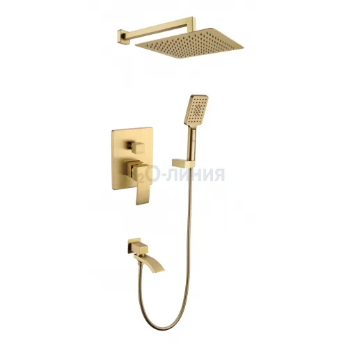 Душевая система скрытого монтажа Grocenberg GB5007MG Матовое золото