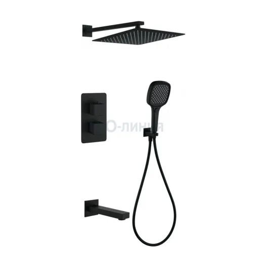 Душевая система скрытого монтажа Grocenberg GB5050BL с Термостатом Vernet (Франция)