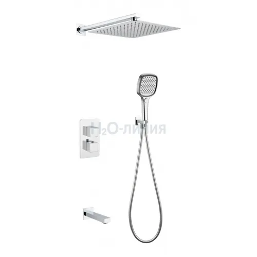 Душевая система скрытого монтажа Grocenberg GB5050CR с Термостатом Vernet (Франция)