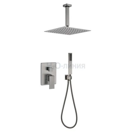Душевая система скрытого монтажа Grocenberg GB5089BG-4 Графит Душевая система скрытого монтажа Grocenberg GB5089BG-4 Графит