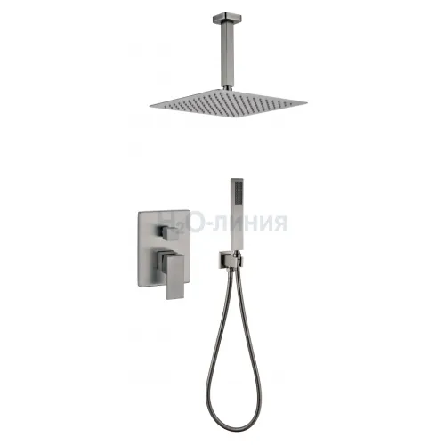 Душевая система скрытого монтажа Grocenberg GB5089BG-4 Графит