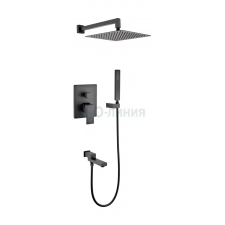 Душевая система скрытого монтажа Grocenberg GB5089BL-1 Чёрный матовый Душевая система скрытого монтажа Grocenberg GB5089BL-1 Чёрный матовый