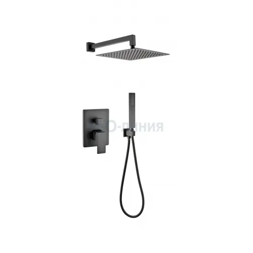 Душевая система скрытого монтажа Grocenberg GB5089BL-3 Чёрный матовый