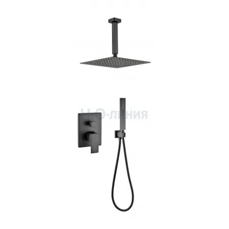 Душевая система скрытого монтажа Grocenberg GB5089BL-4 Чёрный матовый Душевая система скрытого монтажа Grocenberg GB5089BL-4 Чёрный матовый