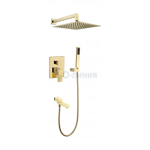 Душевая система скрытого монтажа Grocenberg GB5089GO-1 Золото
