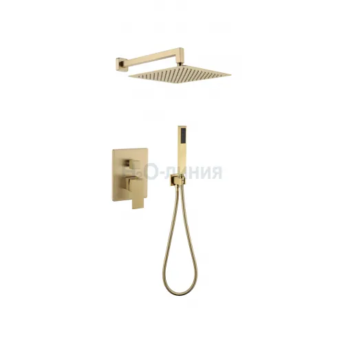 Душевая система скрытого монтажа Grocenberg GB5089MG-3 Матовое золото