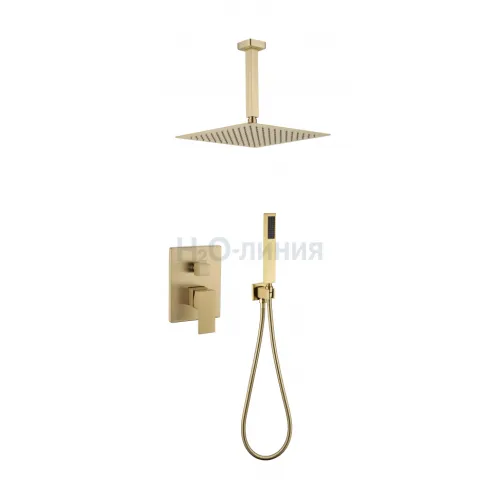 Душевая система скрытого монтажа Grocenberg GB5089MG-4 Матовое золото