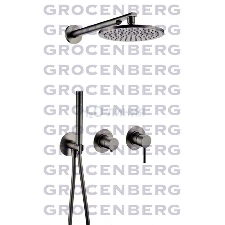 Душевой комплект Grocenberg GB5090BG Графит Душевой комплект Grocenberg GB5090BG Графит