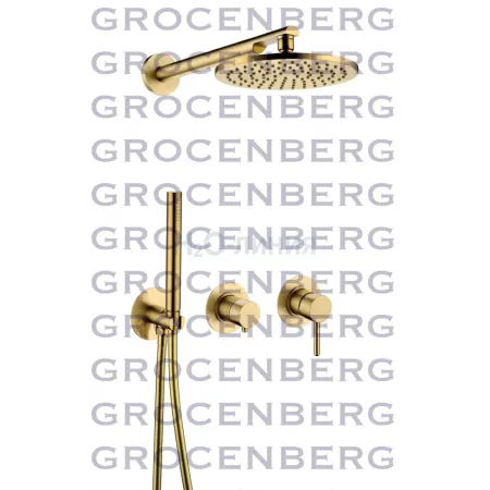 Душевой комплект Grocenberg GB5090MG Матовое золото
