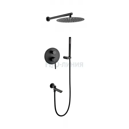 Душевая система скрытого монтажа Grocenberg GB5099BL-1 Чёрный матовый Душевая система скрытого монтажа Grocenberg GB5099BL-1 Чёрный матовый