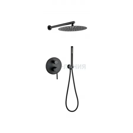 Душевая система скрытого монтажа Grocenberg GB5099BL-3 Чёрный матовый Душевая система скрытого монтажа Grocenberg GB5099BL-3 Чёрный матовый
