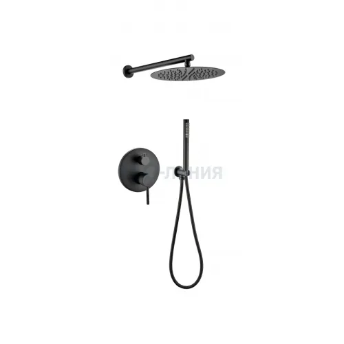 Душевая система скрытого монтажа Grocenberg GB5099BL-3 Чёрный матовый