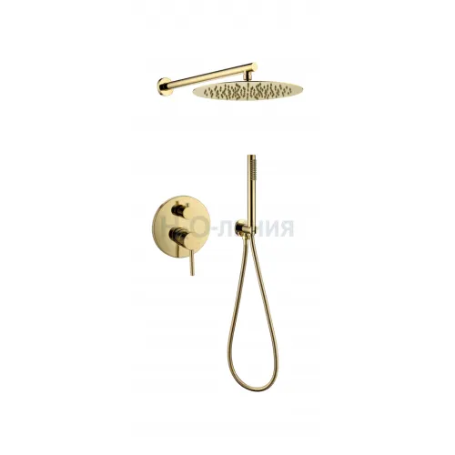Душевая система скрытого монтажа Grocenberg GB5099GO-3 Золото