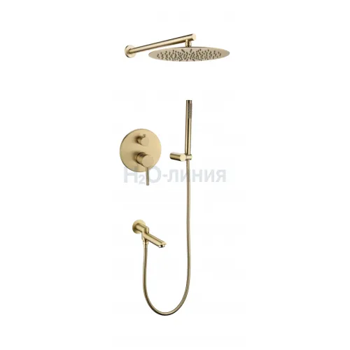 Душевая система скрытого монтажа Grocenberg GB5099MG-1 Матовое золото