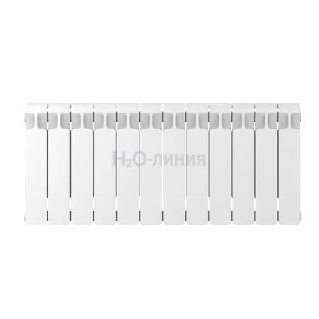 Радиатор биметаллический RIFAR MONOLIT 350 х 12 секций боковое подключение, R-MN-350-12