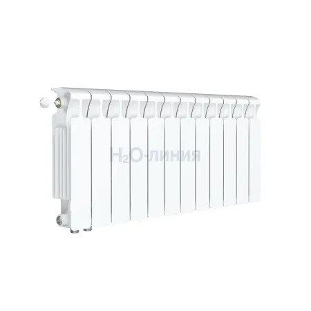 Радиатор биметаллический RIFAR MONOLIT VENTIL 350 х 12 секций нижнее левое подключение, R-MN-350-12-VL