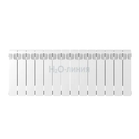 Радиатор биметаллический RIFAR MONOLIT 350 х 14 секций боковое подключение, R-MN-350-14