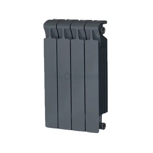 Радиатор биметаллический RIFAR MONOLIT 500 х 4 секции АНТРАЦИТ боковое подключение, R-MN-500-04-AN