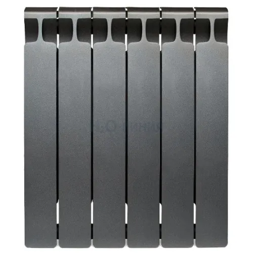 Радиатор биметаллический RIFAR MONOLIT 500 х 6 секций ТИТАН боковое подключение, R-MN-500-06-TI