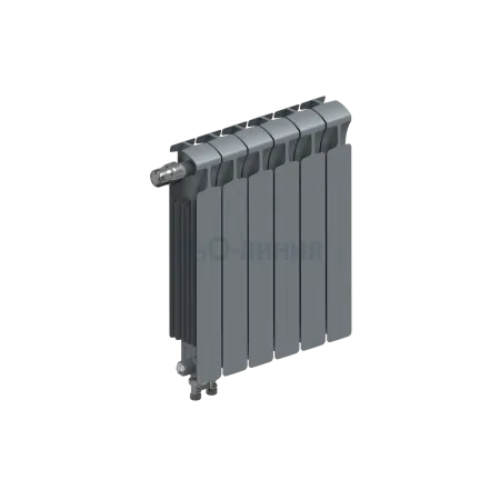 Радиатор биметаллический RIFAR MONOLIT VENTIL 500 х 6 секций ТИТАН нижнее левое подключение, R-MN-500-06-VL-TI